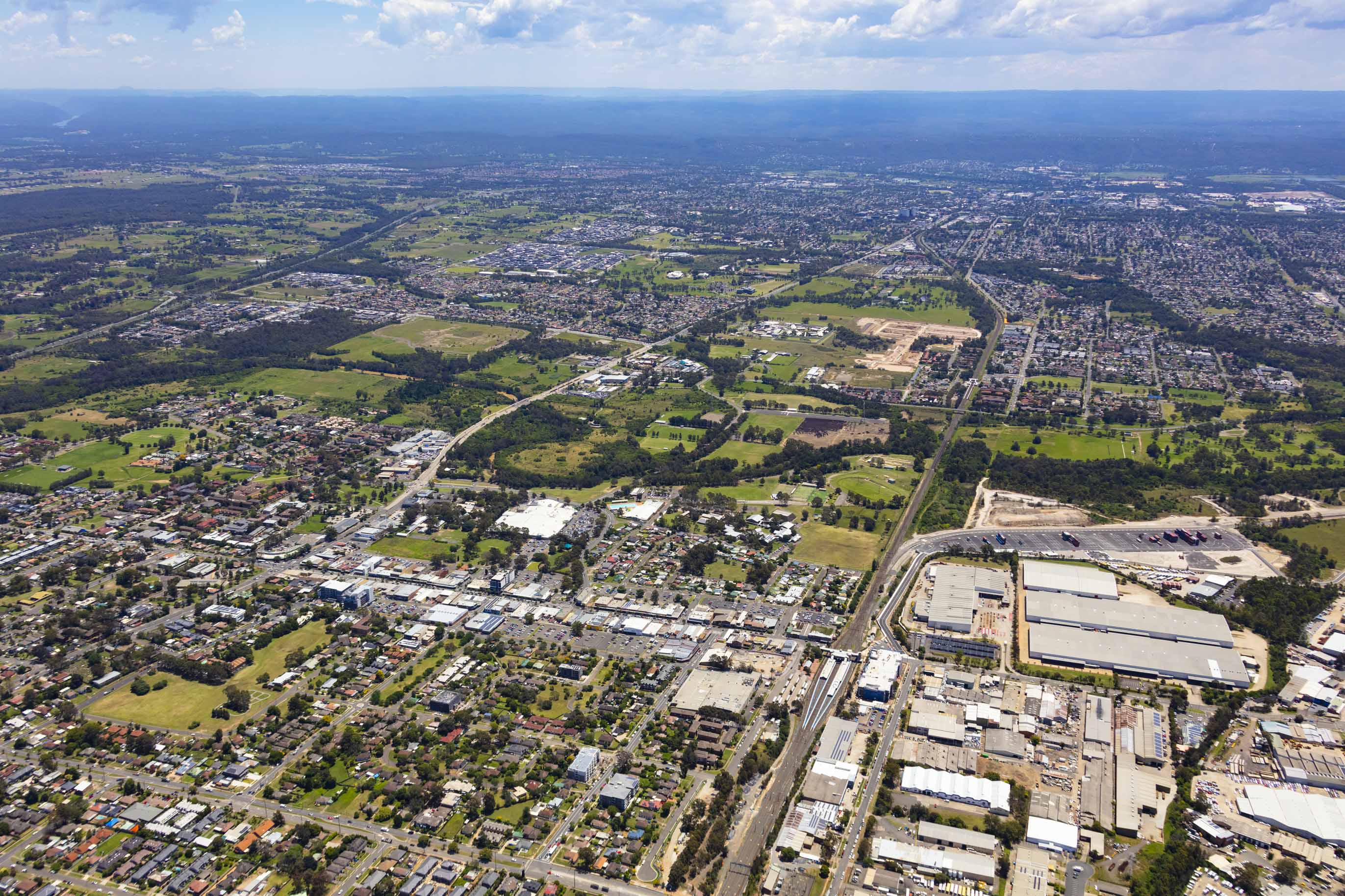 Aerial view of St Marys