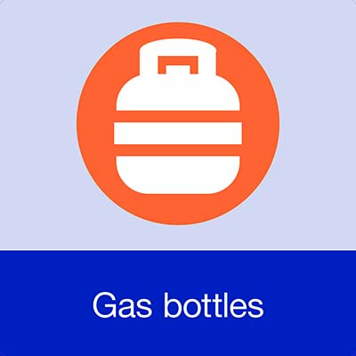 Gas bottles and fire extinguishers